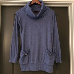 🌺 Unbranded Women’s Blue Cowl Sweater Size S